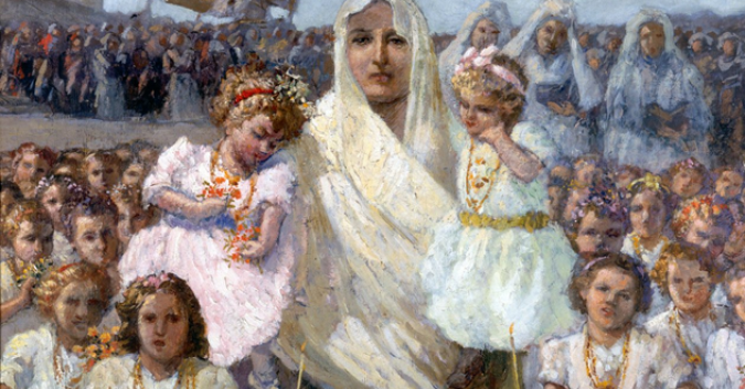 la processione delle verginelle, Basilio Cascella