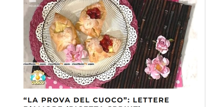 le lettere d'amore presentate a "La Prova del cuoco"